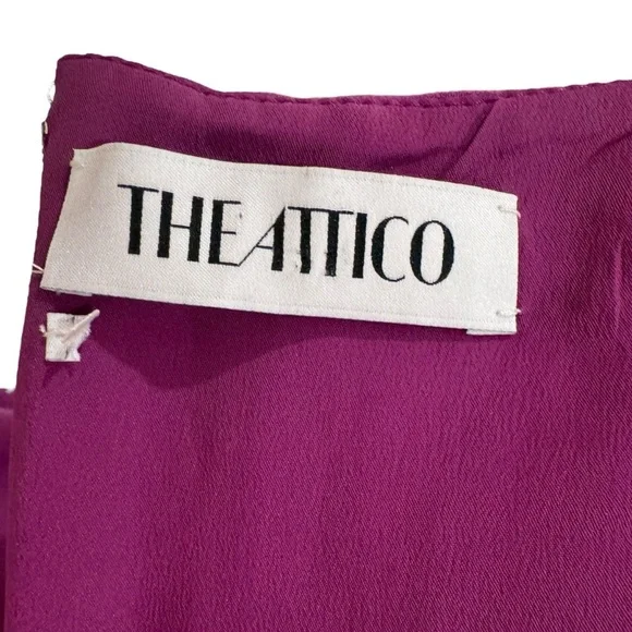 The Attico Dress Evening Gown Side Slit Pink Purple - Picture 6 of 10